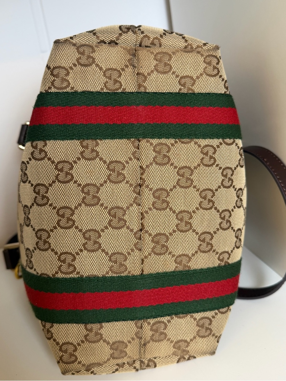 Gucci GG Canvas Mini Tote Web Stripe + leather unbranded strap - Picture 8 of 16